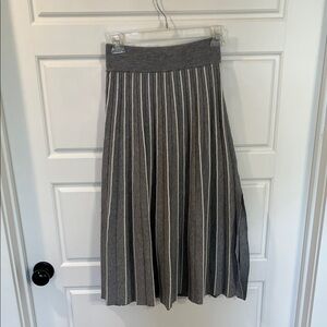 CAARA Pilar Striped Knit Midi Skirt small